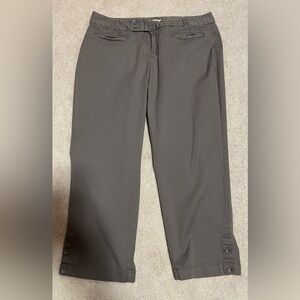 LOFT Ankle/Cropped Charcoal Chinos